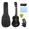 21 inch Ukelele Soprano 4 Strings Hawaiian Spruce Basswood Guitar Musical Instrument Set Kits+Tuner+String+Strap+Bag